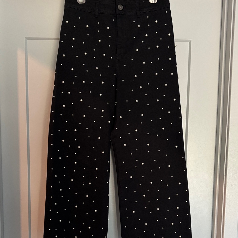 Antonio Melani Black Pearl-Embellished Women Jeans